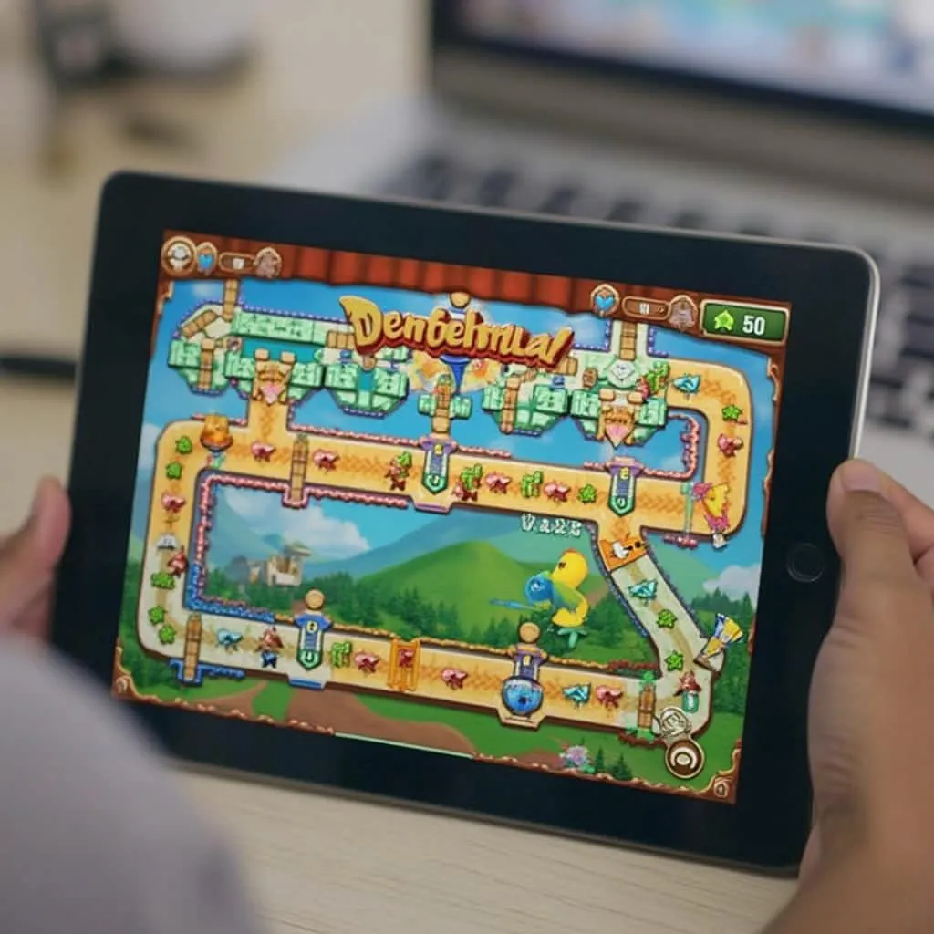 Chicken Road digital game on a tablet